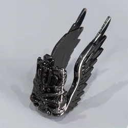 3D Skull King with Wing DIY Metal Badge For Zippo Kerosene Oil Lighter Grind Wheel Lighters DIY Decoration Accessory Metal Badge