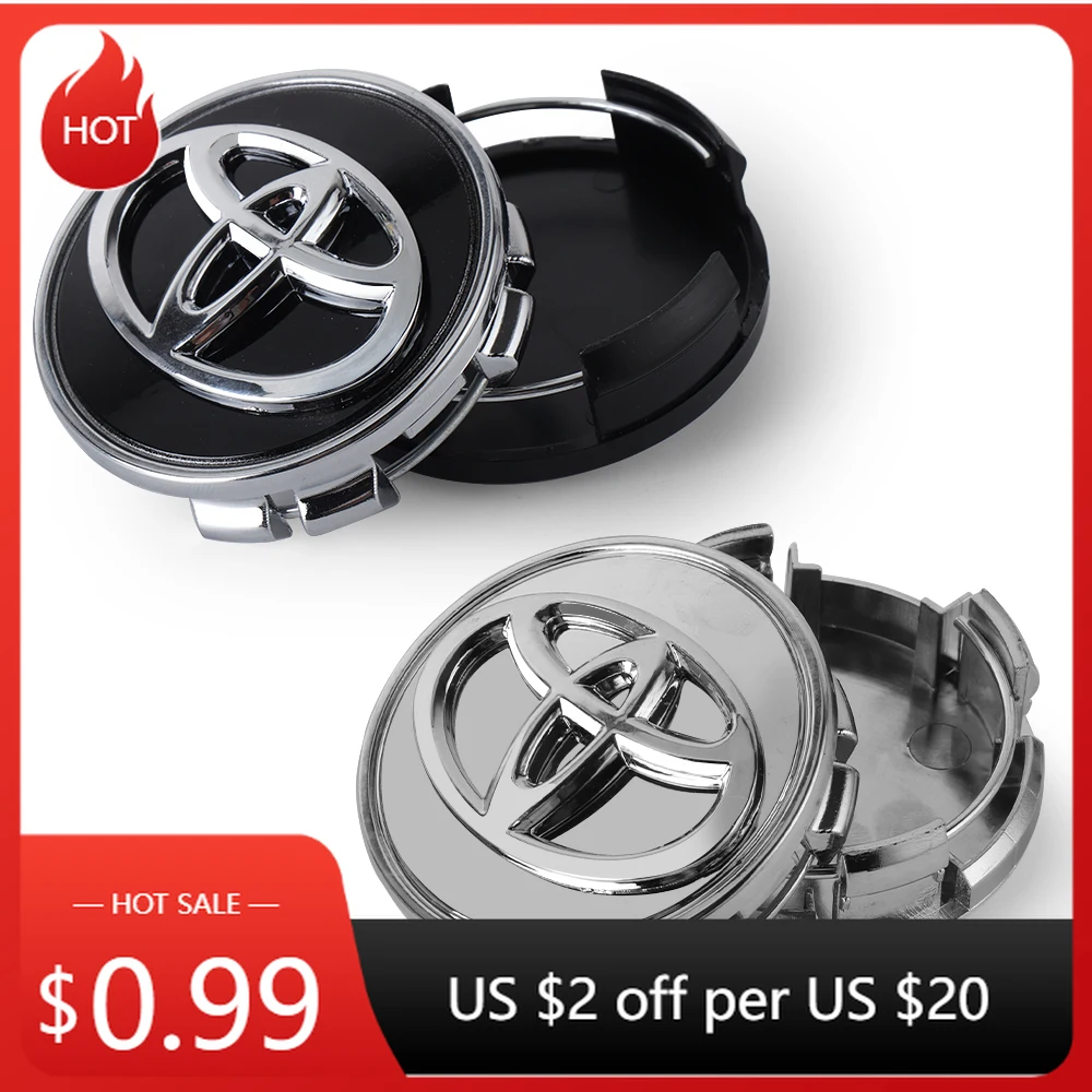 

Для Toyota 2026 Горячие колпаки ступиц 4 шт. 56/62 мм колпаки центральной ступицы колес автомобиля чехлы на обод для Toyota 4runner Harrier Venza Yaris Cross