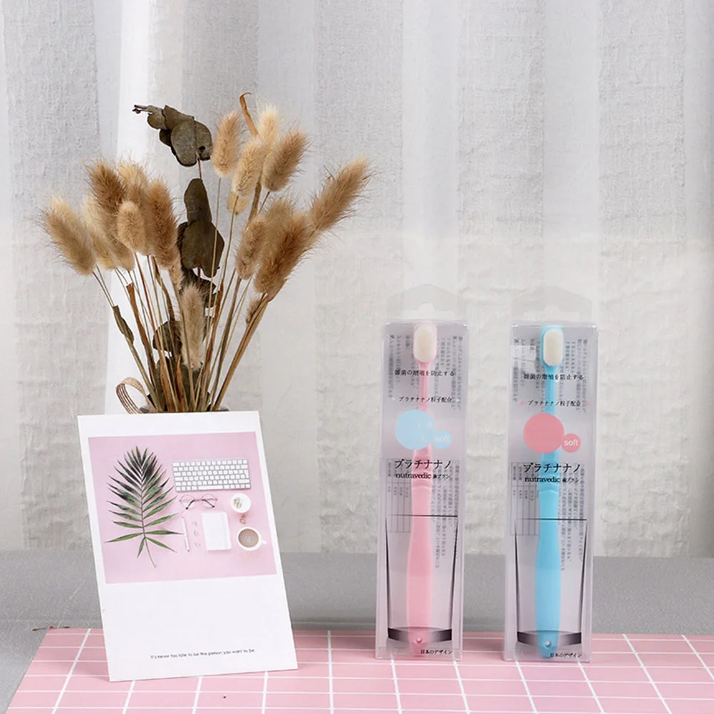 4 قطعة فرشاة أسنان ذات شعيرات ناعمة الكبار المحمولة النمط الياباني فرشاة تنظيف الأسنان للرجال النساء العناية الشخصية شعيرات فرشاة الأسنان #5