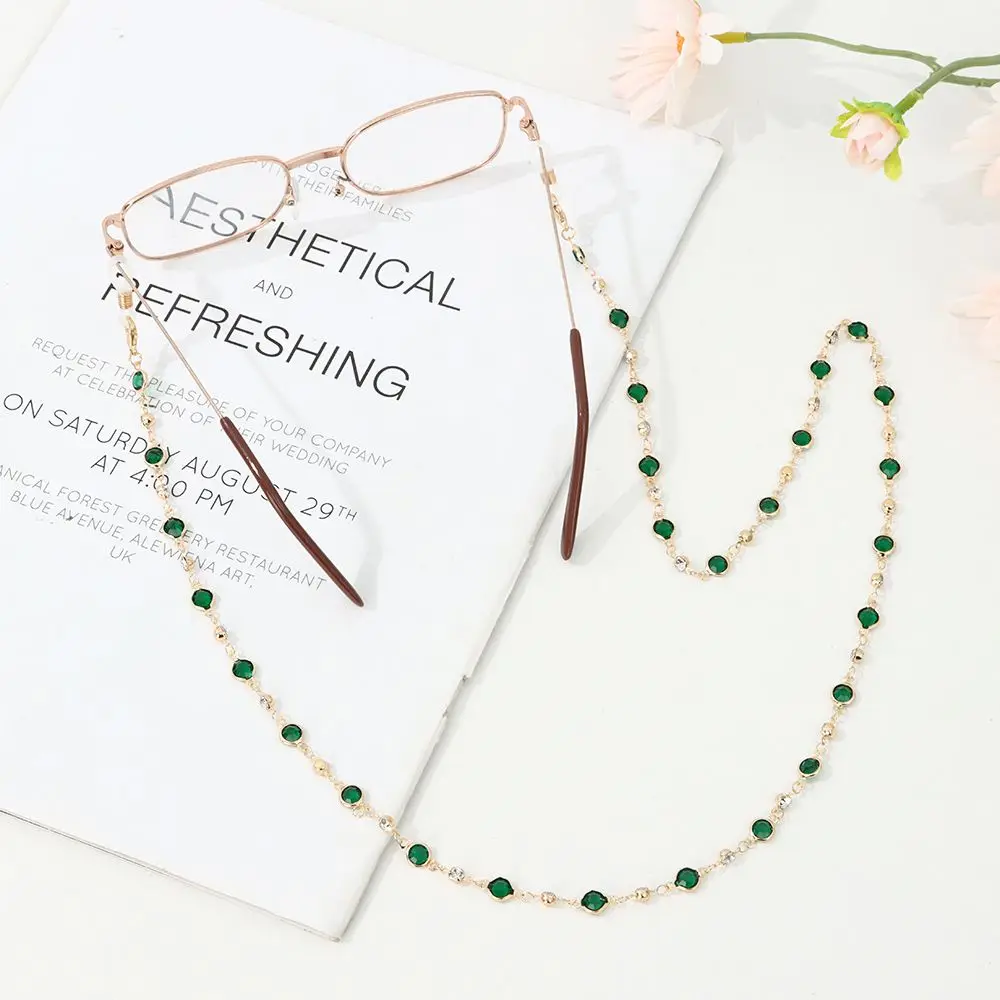 Vintage Crystal Glass Beads Glasses Necklace Eyeglass Lanyard Glasses Chain Eye wear Accessories