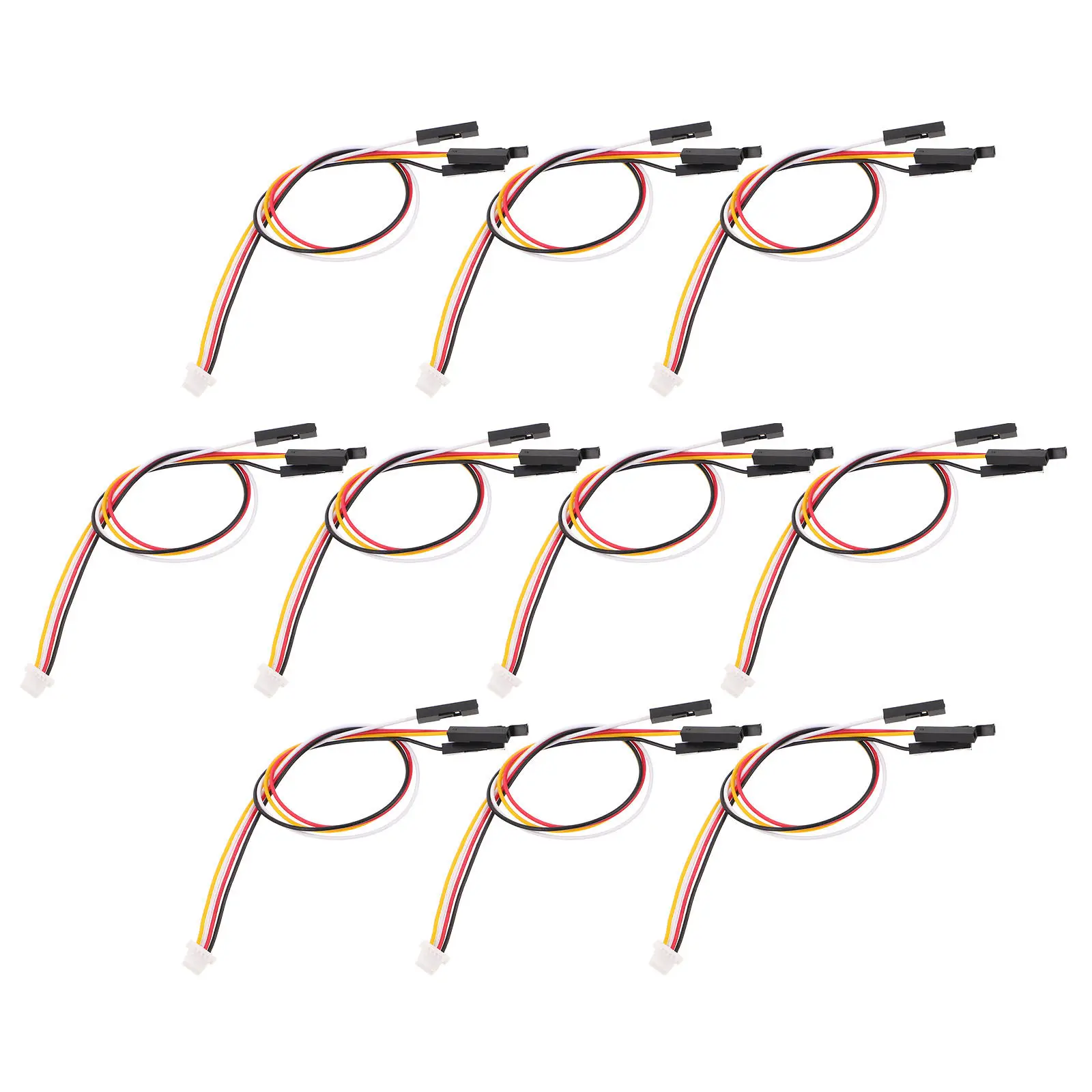 

10Pcs 4 Pin 1 to 4 Electrical Adapter Cable Female Connector Tiny Appliance Wire Micro Electrical Cable for Compact Device