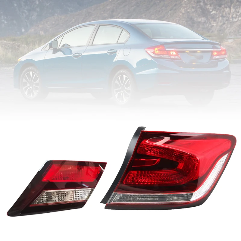 

Для левого и правого автомобиля задний фонарь в сборе для Honda Civic 2013 2014 2015, автоматические указатели поворота, стоп-сигналы, стоп-сигнал, задние задние фонари