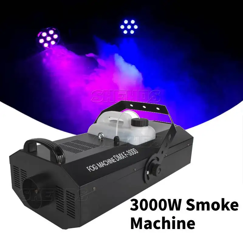 Machine à struction ée 3000W avec Télécommande Sans Fil, Appareil à Brouillard Professionnel pour Effet de Scène, DJ DMX, LED, Noël, Mariage