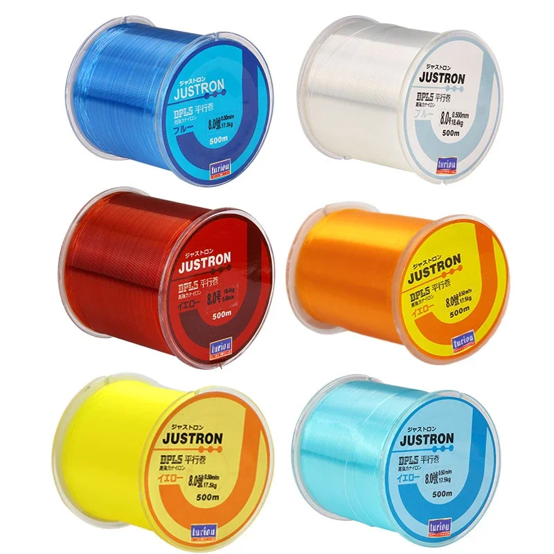 

High Quality Multiple Color 500m Super Strong Fishing Line Japan Monofilament Nylon Fishing Line 2-35LB Fish Thread Bulk Spool