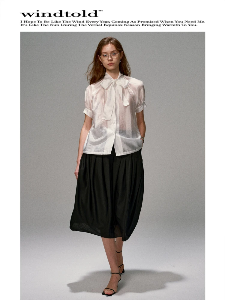 

Юбка Windtold из шерстяной смеси с цветочным принтом, плиссированная, средней длины, с высокой талией, в винтажном стиле, для женщин