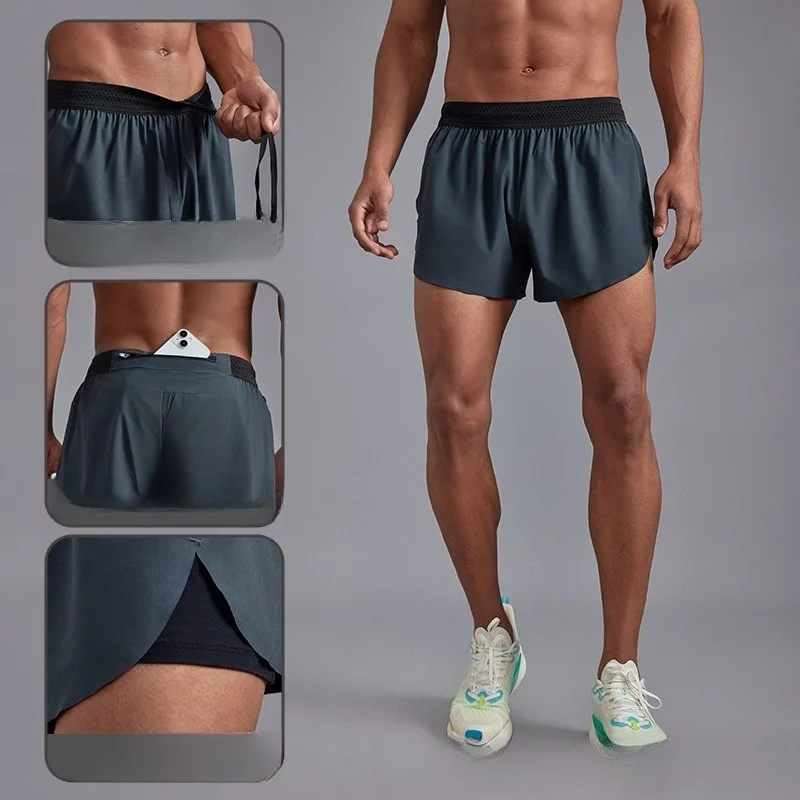 

Men Seamless Quick Dry 3 Inch Running Shorts Ultra Lightweight Racing Trail Built In Liner Athletic Performance Breathable Gear