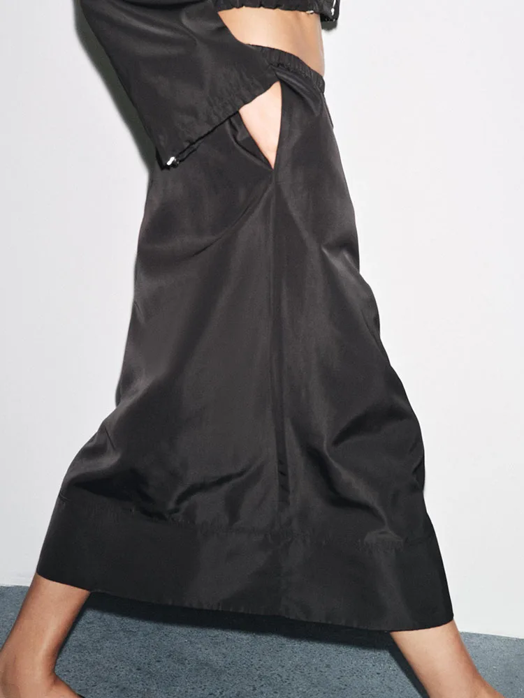 New Autumn 2025 Women's Long Sve ort Jaet Midi Skirt Faionable Traditional Chinese Sle Ladies' Clothing