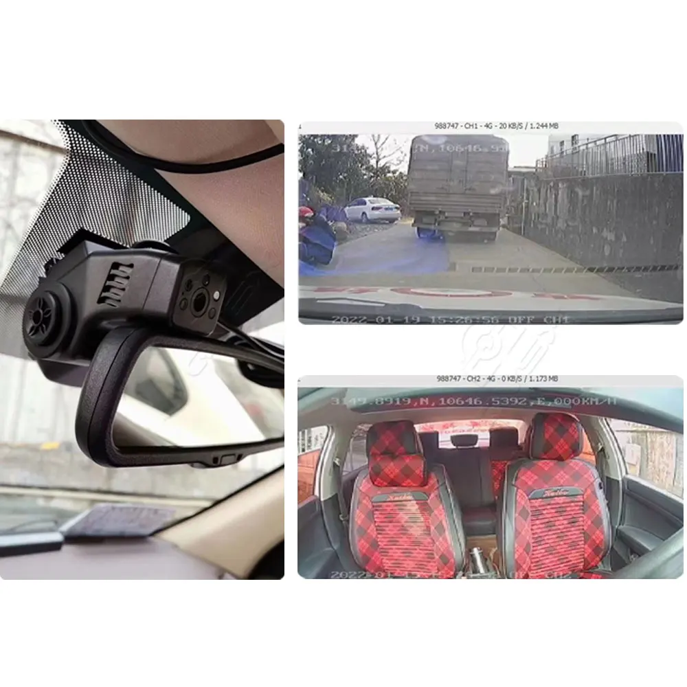 AHD 720P 1080P Dual Lens Night Version Security Dash Camera Inside Car Taxi Bus Truck Auto Front Rear View Audio Model Vision