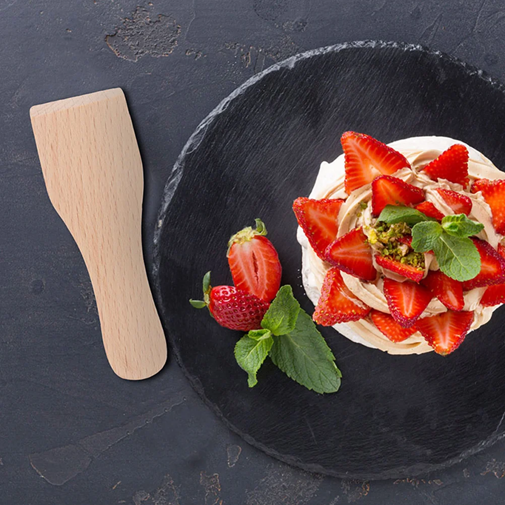 

Wooden Baking Scrapers Small Wood Spatula for Cooking Flat Wooden Multi Purpose Cake Cream Scraper Pizza Turner Burger Spatula