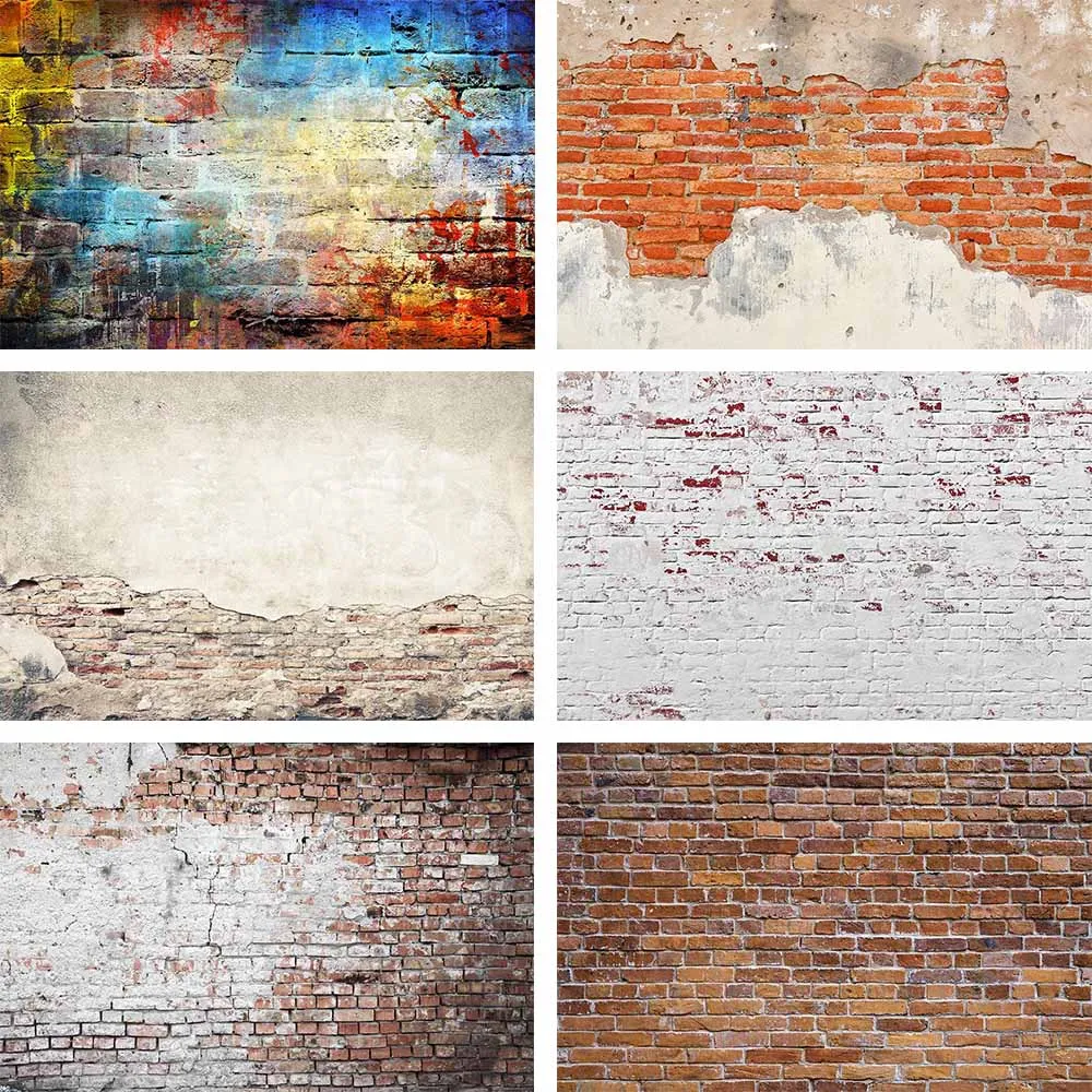 Mehofond Photography Background Old Shabby Brick Wall  Texture Pattern Party Portrait Decor Photographic Backdrop Photo Studio