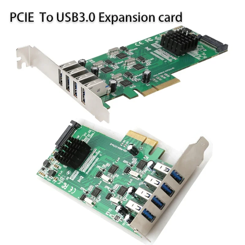 

Адаптер PCI-E Riser Card Конвертер PCIe PCIE в USB Карта расширения Игровой контроллер PCIE-карты для ПК Игровое оборудование