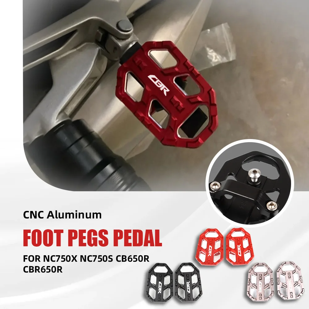 

FOR HONDA CB500X CB500F CB400X CB400F NC750X NC750S CB650R Motorcycle Foot Pegs Pedals CBR650R CB650F CBR500R CBR400R CB300R