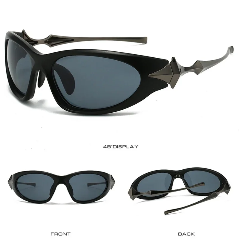New in Y2K Punk Luxury Brand Design Sunglasses Women For Men Sun Glasses Vintage Metal Arrow Outdoor Popular Sport Goggle UV400