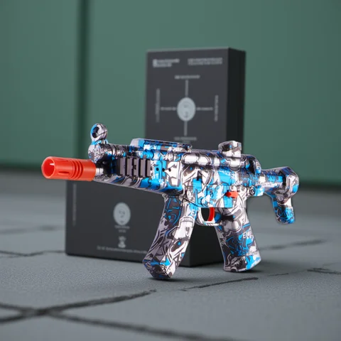 MP5 Rechargeable Electric Blaster - Automatic Outdoor Toy Gun for Team Battles - Ideal Gift (No Bullets Included）