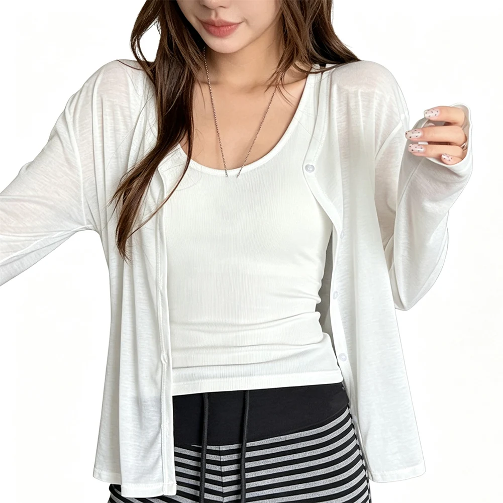 Fashion Outerwear Women Knit Coat Polyester Fabric Open Front Design Knitted Texture Casual Style Loose Knit Open Coat