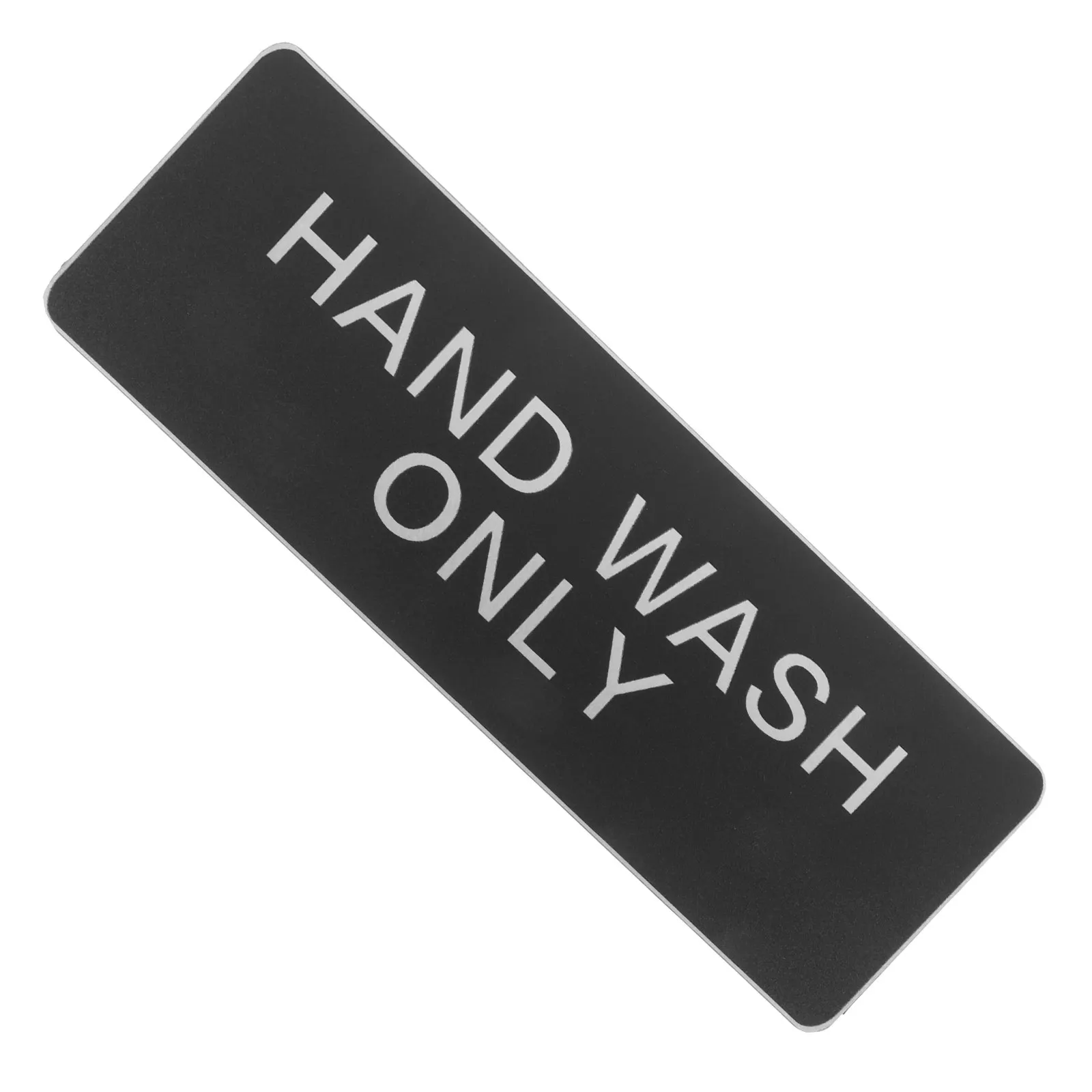 Hand Wash Only Sign Aluminum Material Clear Reminder Kitchen Restroom Workplace Sink Handwashing Safety Wash Sign