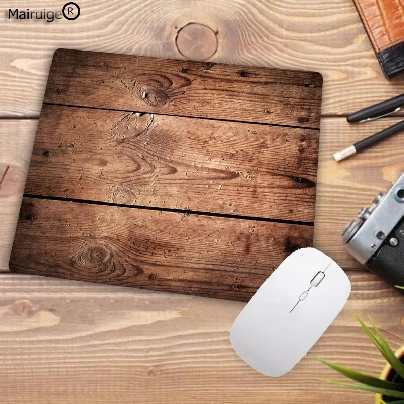 Mairuige High end Beautiful Wood Durable Rubber Mouse Mat Pad Size for 18X22CM  Gaming Mousepads Big promotion For Russia