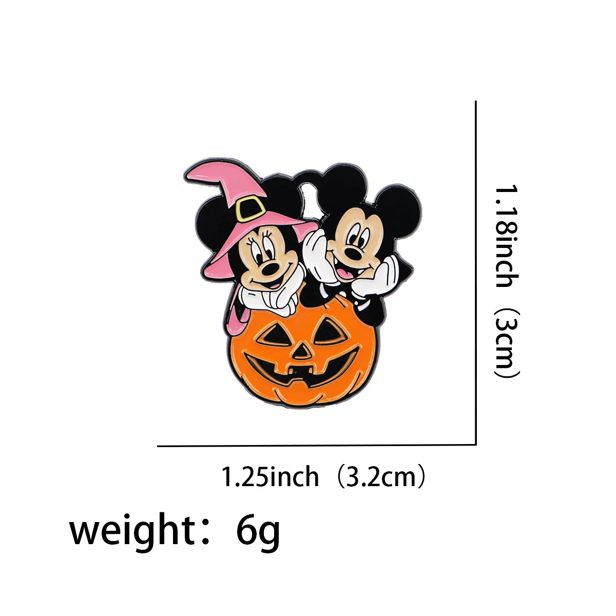 Halloween Mouse Pumpkin Enamel Pins Cartoon Brooch Clothes Backpack Lapel Badges Fashion Jewelry Accessories Kids Friends Gifts