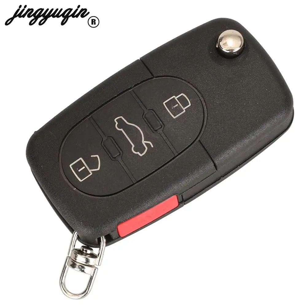 jingyuqin 4D0 837 231 E/ K/ A/ R 315MHz/433Mhz For Audi A3 A4 A6 A8 TT RS4 Quattro Old Models id48 Chip Folding Car Remote Key