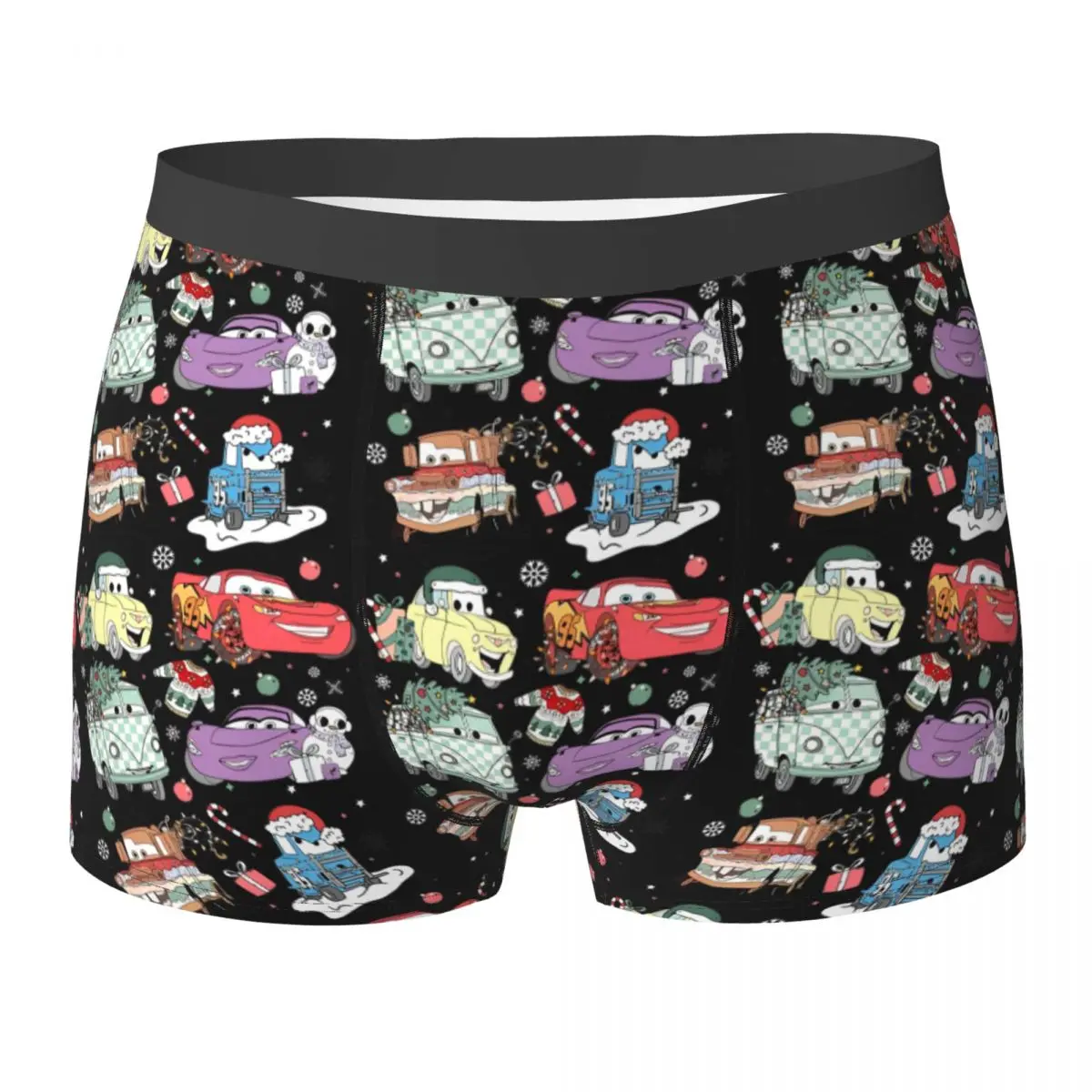 

Cars Lightning McQueen Christmas And Friends Underwear Males Underpants Print Novelty Boxershorts Trenky Boxer Brief Large Size