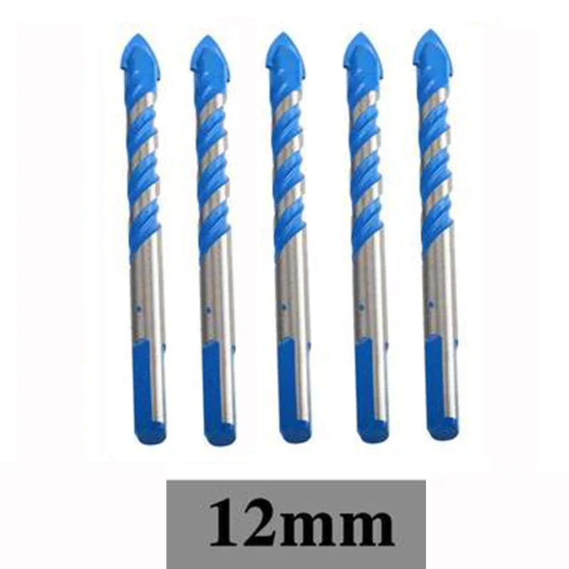 5pcs 12mm Triangle Ceramic Drill Bit Multi-functional Concrete Drilling Glass For Tile  Marble Pawer Tool DB02058