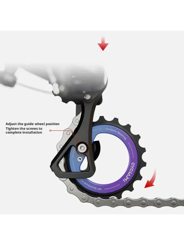 AliExpress NONE Rear Shift Transmission Parts Large Guide Wheel 18T Ceramic Bearing DIY Bicycle R8000/7000 Accessories