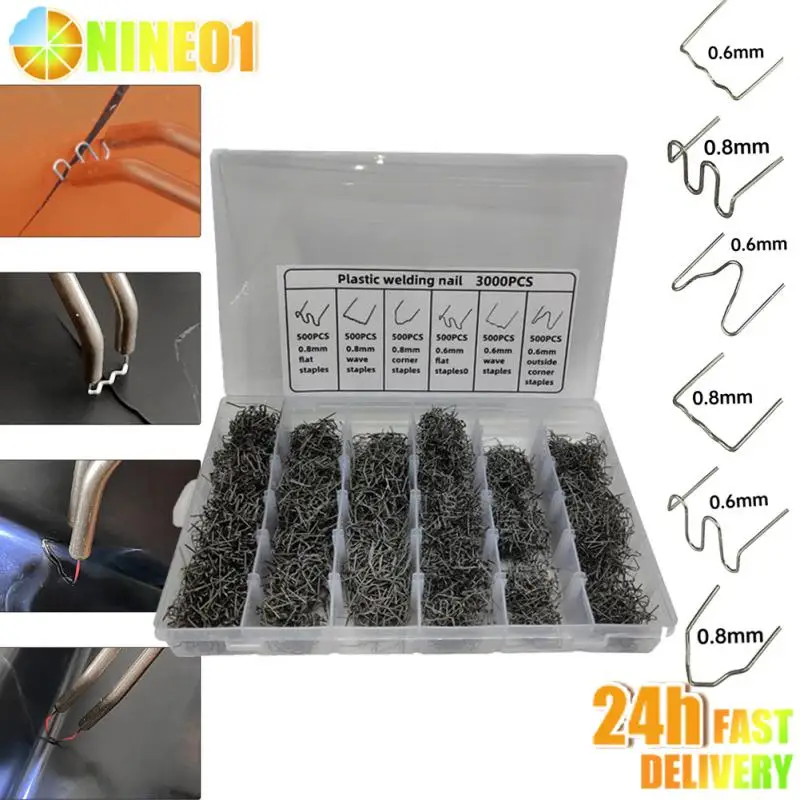 

Welding Hot Stapler 3000/1200/600pcs Plastic Repair Machine Automobile Bumper Fender Welder Staples Kit For Soldering Bumper