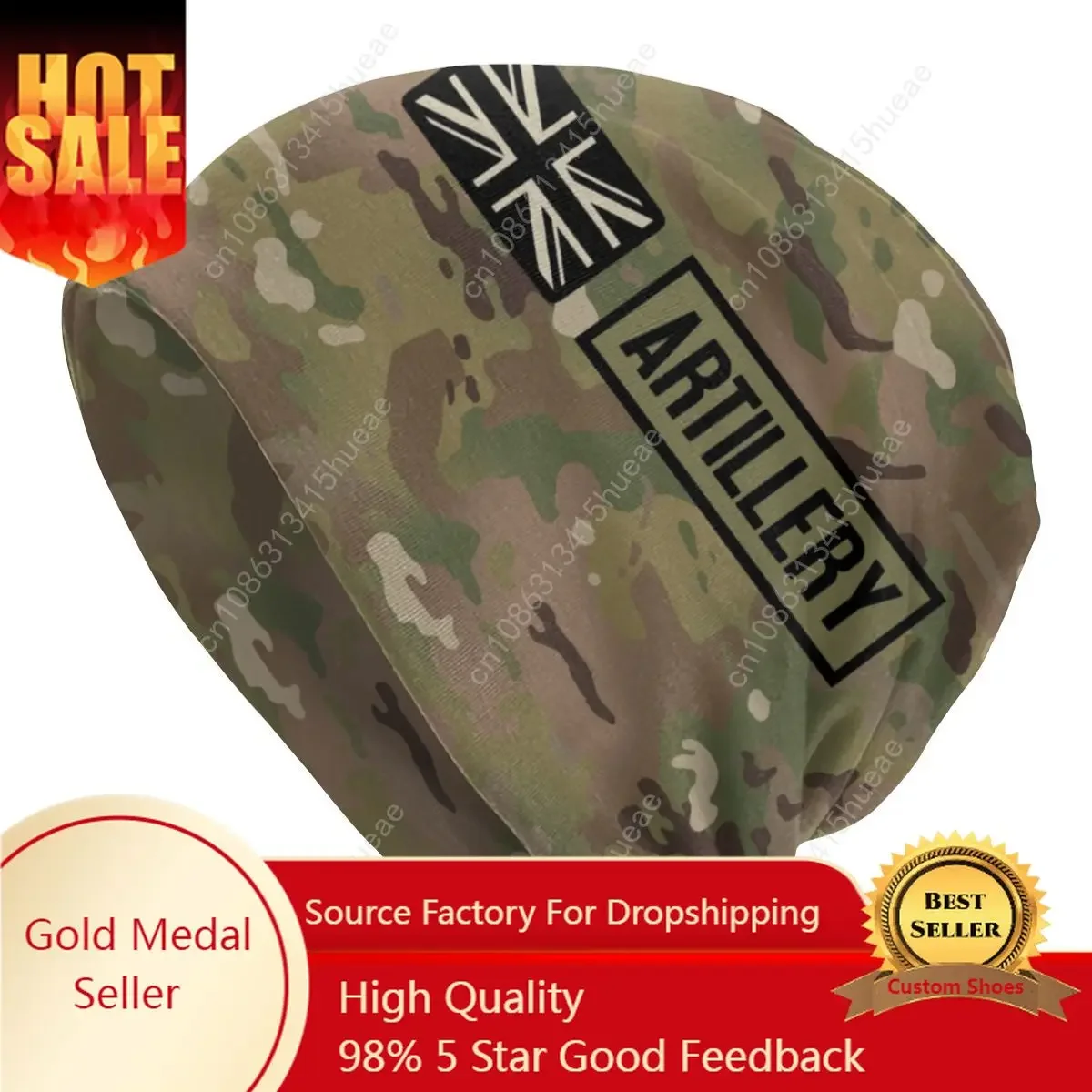 

Camo Camouflage Army Beanie Bonnet Knitting Hat Women Men British Flag Artillery Winter Warm Skullies Beanies Caps for Ski