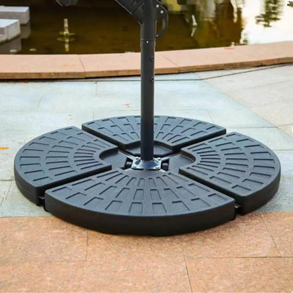 Umbrella Weight Base Heavy Duty Patio Umbrella Base with Easy-fill Water Sand Spout for Outdoor Garden Market Beach Parasol