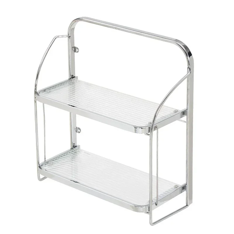 

TAO Wall-Mounted Stainless Steel Bathroom Shelf Washstand Super White Glass Wall Hanging Shelf