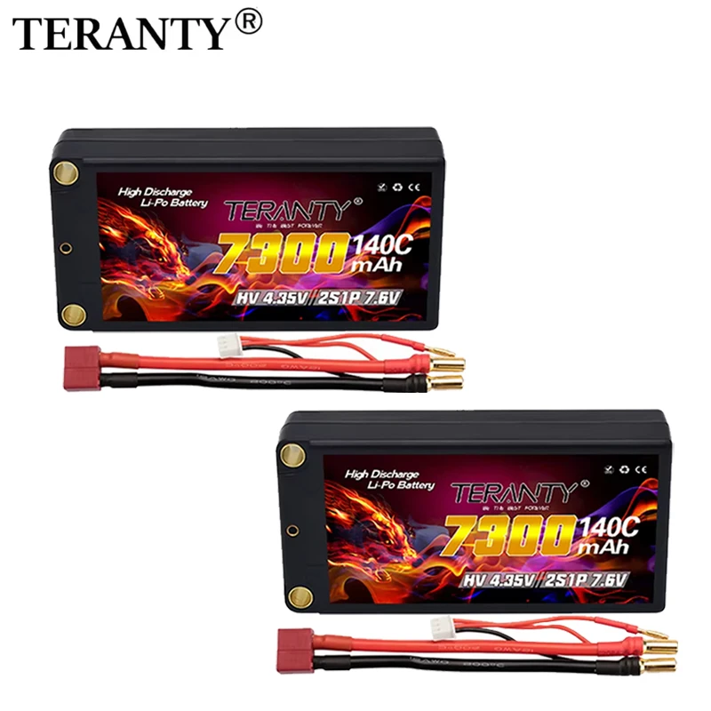 

TERANTY 2S Shorty Lipo аккумулятор 7300 мАч HV 7,6 В 140C/280C с графеновой пулей 5 мм для деталей танка 1/10 RC автомобиля гоночной лодки