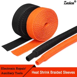 Heat Shrink Braided Cable Sleeve 6~100mm Insulation Flam Retardant Wire Wrap Sheath Protection PET Auto Line Organizer