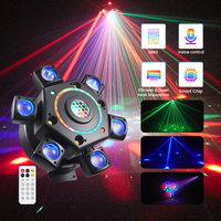 Professional 100W Lyre Beam Mobile Heads 6 Arm Bee Eye Moving Head RGBW Rotating Disco Ball DMX  DJ Party Nightclub Stage Light