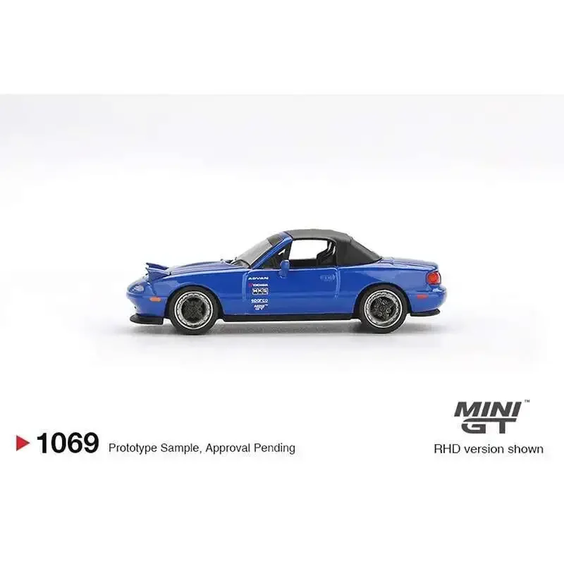 PreSale MINIGT 1069 Mazda 1:64 Miata MX5 NA نسخة موضوبة أزرق داكن دييكاست نموذج سيارة مجموعة اللعب