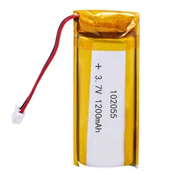 2/5/10pcs 3.7V 1200mah 102055 Lithium Polymer Ion Battery 2.0mm JST Connector