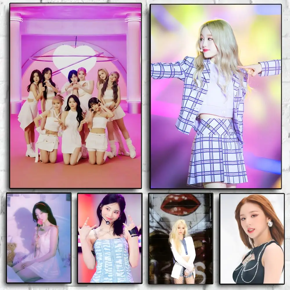 Hot Band Kpop Band L-Loona Poster Self Adhesive Wall Art Decor for Bedroom Living Room Office Home Decor Gift