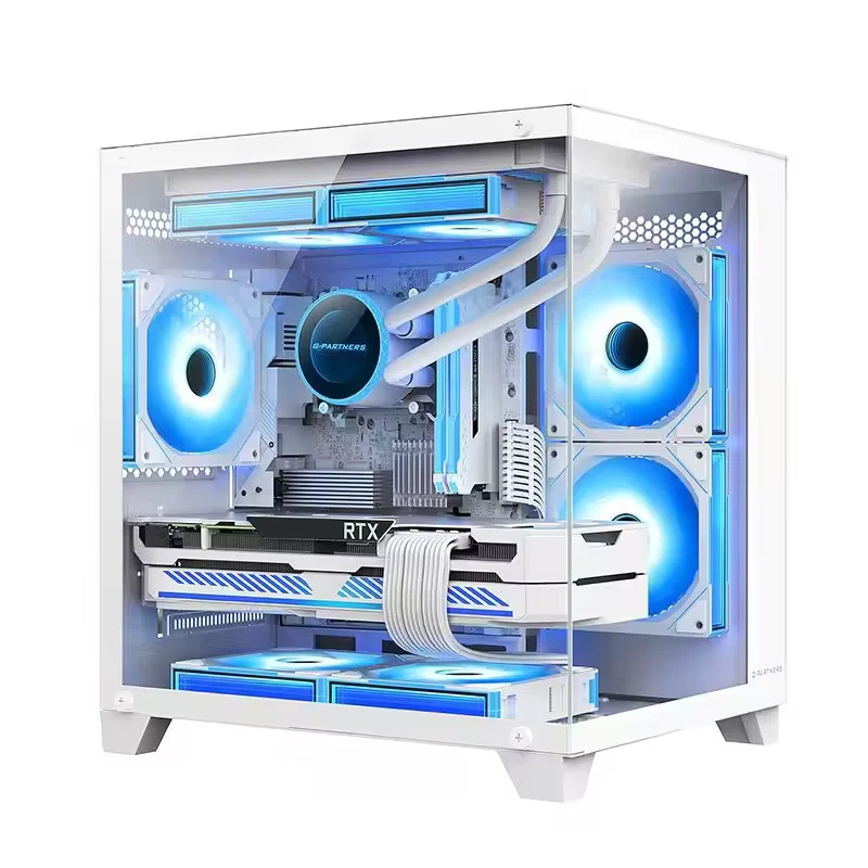 For PC i3 12100F Commercial Gamer i3 All-in-One Desktop PC 16G DDR4 M.2 RX580 H610M Reconstruction Computing Chassis