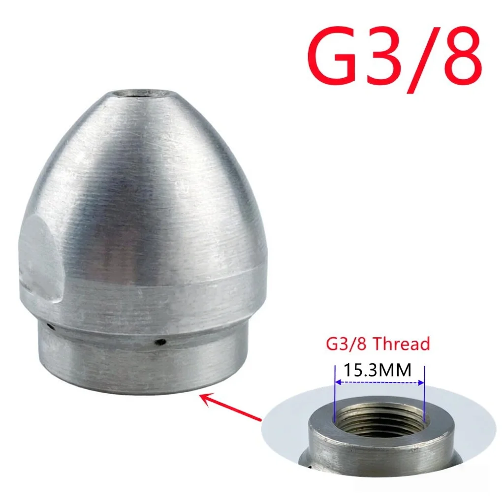 40L/Min High Pressure Washer Clog Cleaning Nozzle Sewer Pipeline Dredging Spray Adapter With G1/2 G3/8 Thread image 5