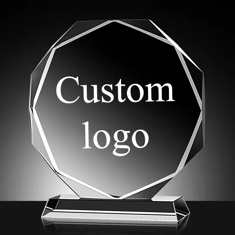Customized Crystal Trophy Award - Blank Cup for Custom Engraving, Corporate, School, Team Sports, Desktop Decoration Gifts