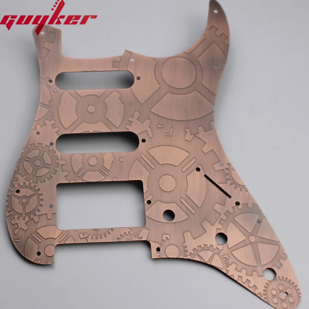 Guyker ST Electric Guitar Pick Guard - 11 Hole Copper SSH Pickguard Scratch Plate Replacement Part