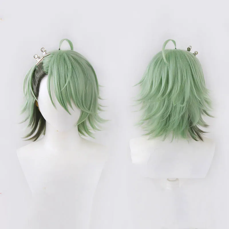 Perruque courte verte de Cosplay de l'anime Fuuto PI, chaussures de déguisement de détective Futo, perruque de cheveux verts pour Halloween, carnaval, fête, jeu de rôle