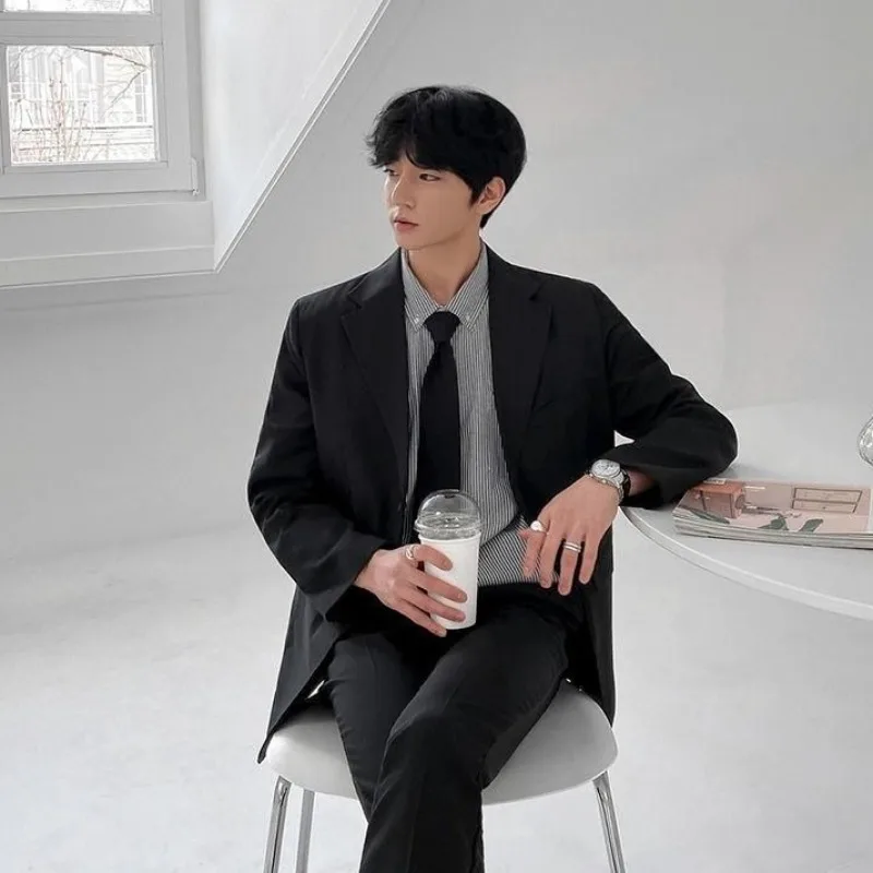 

Мужской деловой повседневный костюм-двойка: пиджак и брюки, летний, для выпускного вечера, для подростков