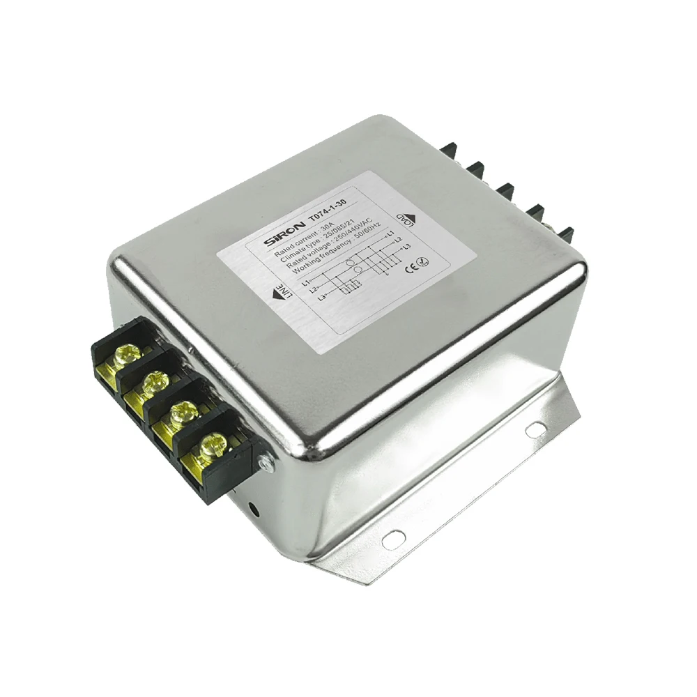 T074-1 Noise Filter 440v 3phase 3wire AC Emi Power Line Filter