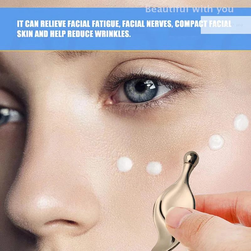 Metal Gua Sha Board Face Massager Ball Roller Zinc Alloy Scraper Face Lifting Massage Beauty Skincare Guasha Tool Beauty