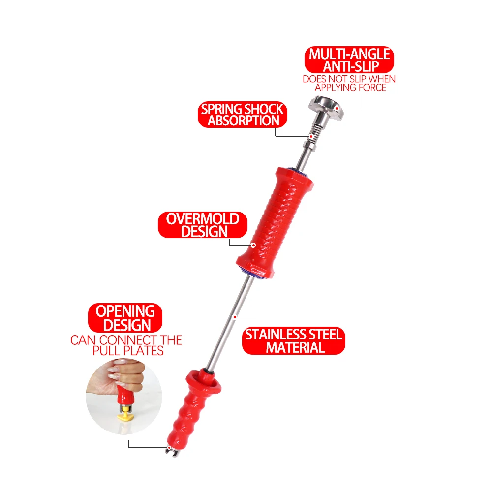 PDR Spring Shock Dent Puller Slide Hammer, Anti-Slip Ergonomic Handle Auto Body Hail Damage Removal Tool 4