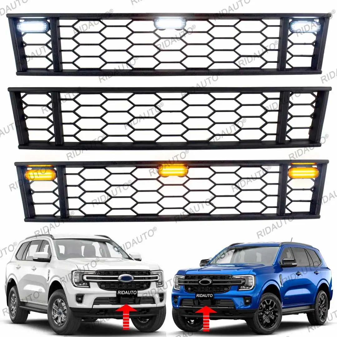 

High Quality ABS Grill Truck Auto Car Accessories For FORD Everest 2023-2025+ Lower Mesh Grille Small Front Bumper Grille Pickup