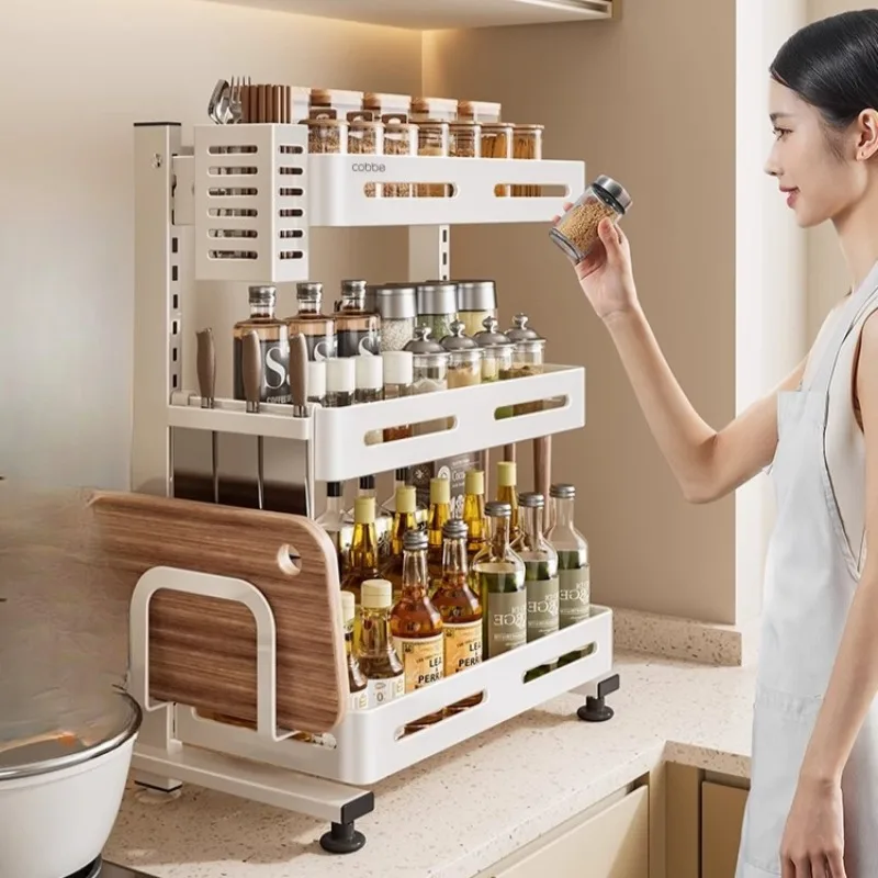 

Stainless Steel Condiment Rack, Seasoning Shelf, Chopstick & Knife Holder, Multi‑Layer Spice Organizer—For Pro & Home Chefs