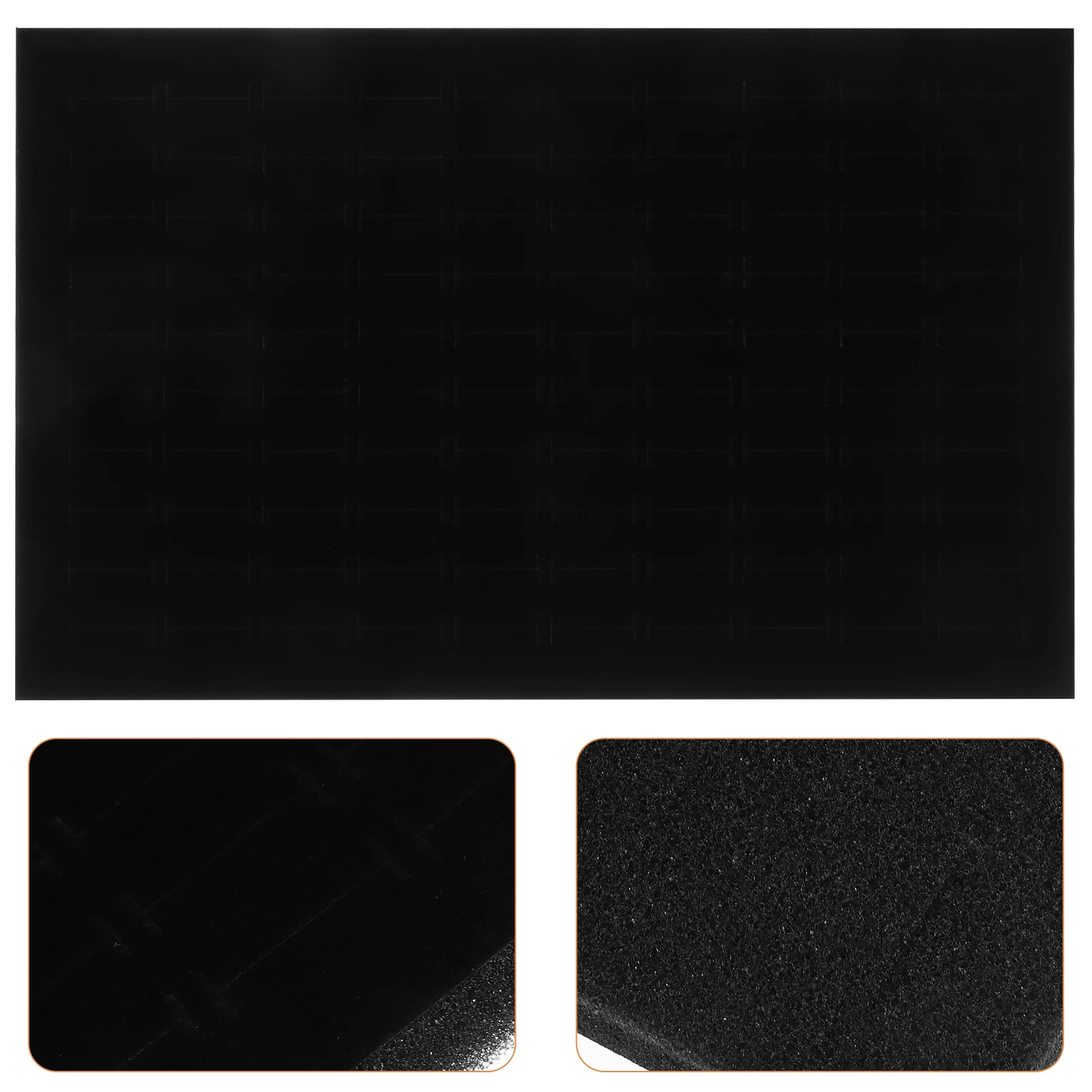 

2pcs Black Jewelry Box Liner Sponge Pad for Ring Earring Storage Display Inserts Scratch Proof Foam Mat Holder