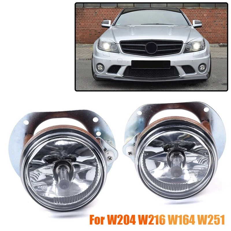 NEW-1Pair Fog Lights Driving Lamps Fit For Mercedes Benz 2008-2011 W204 W251 W164 C300 ML320 CL550 2048202256, 2048202156