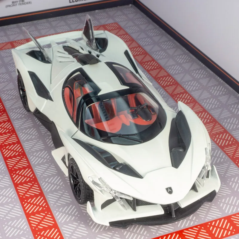 

1:24 Simulation Apollo EVO Alloy Car Model doors on both sides that can be opened has simulated sound and lighting functions